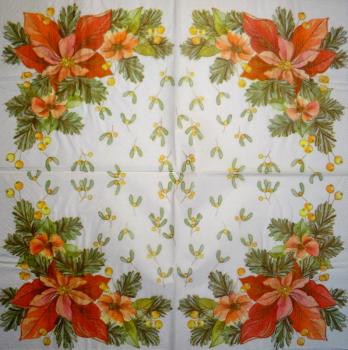 095 Christmas Flowers - 3-ply (95)